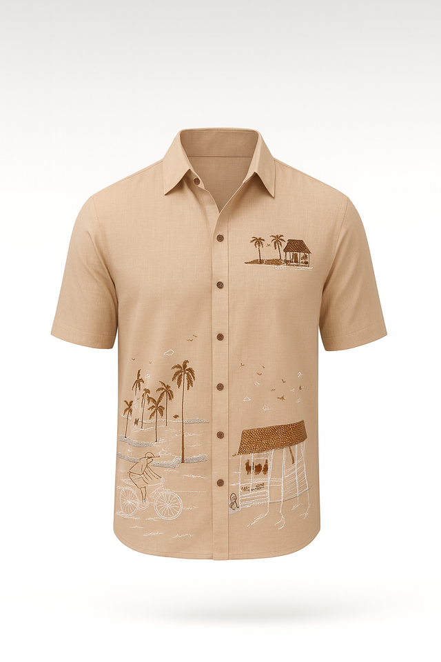 Desert Breeze Handwork Beige Shirt