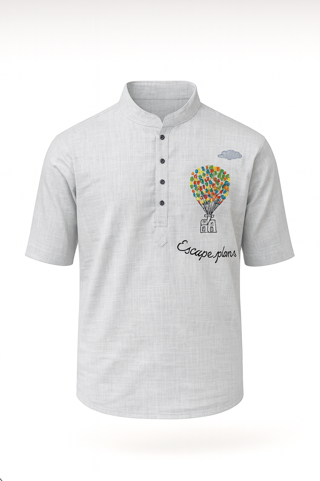 Balloon Hand-Embroidered Kurta Shirt