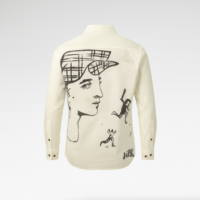 Modern Artistic Handpainted Cotton Shirt